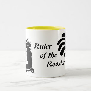 Café Em Dois Tons "Governante do Galo" Caneca de Cerâmica do Galo