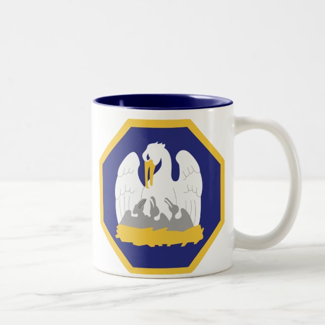 Café Em Dois Tons Guarda nacional de Louisiana - caneca (Direita)