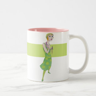 Café Em Dois Tons Ingenue, caneca de cor rosa