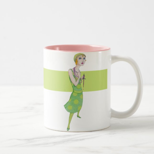 Café Em Dois Tons Ingenue, caneca de cor rosa (Direita)