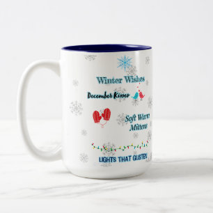 Café Em Dois Tons Inverno deseja caneca de Natal