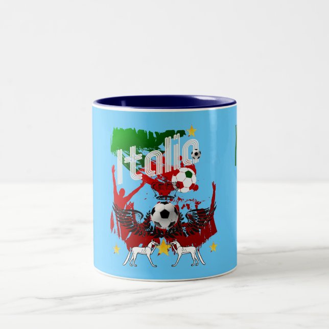 Café Em Dois Tons Italia ventila presentes do futebol da caneca de (Centro)