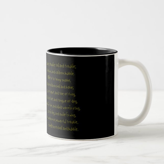 Café Em Dois Tons Labuta dobro dobro de Macbeth e caneca do problema (Direita)