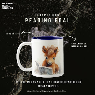 Café Em Dois Tons Leitura de caneca cerâmica