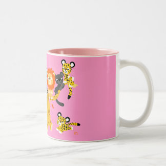 Café Em Dois Tons Liger de cartoon e caneca de amigos