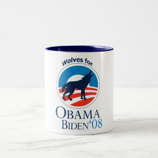Café Em Dois Tons Lobos para a caneca de Obama