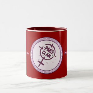 Café Em Dois Tons Logotipo roxo 2 da caneca de PMS