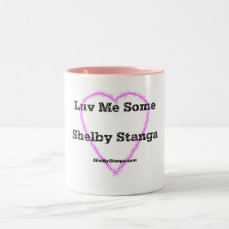 Café Em Dois Tons Luv mim alguma caneca de Shelby Stanga