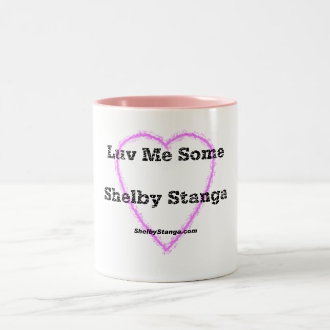Café Em Dois Tons Luv mim alguma caneca de Shelby Stanga (Centro)