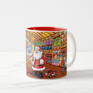 Café Em Dois Tons Maravilhosa caneca de natal dos Papais noeis