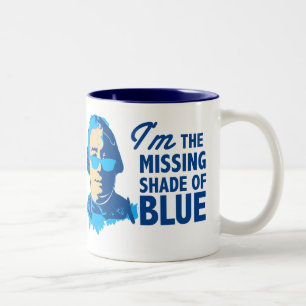 Café Em Dois Tons Máscara de David Hume da caneca azul