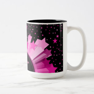 Café Em Dois Tons Máscaras da caneca cor-de-rosa de Starburst