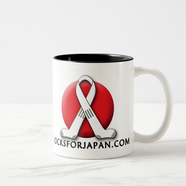 Café Em Dois Tons Meias para a caneca de Japão (Direita)