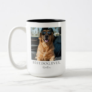 Café Em Dois Tons Melhor Caneca de Foto para Pais de Animais de Esti
