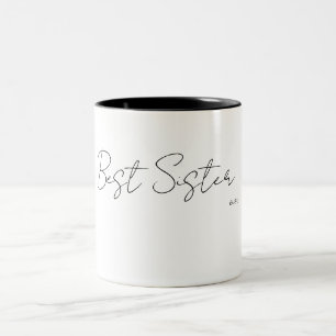 Café Em Dois Tons Melhor Irmã – Caneca de Amizade