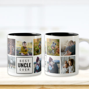Café Em Dois Tons Melhor TIO de Todos Caneca Personalizada com Foto