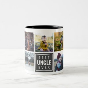 Café Em Dois Tons Melhor TIO de Todos Caneca Personalizada com Foto