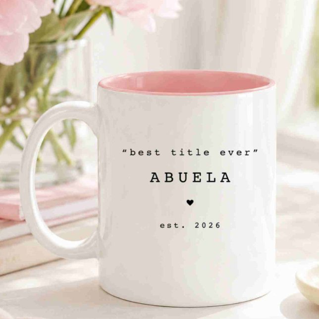 Café Em Dois Tons Melhor Título de Sempre Caneca Personalizada da Vo (Criador carregado)