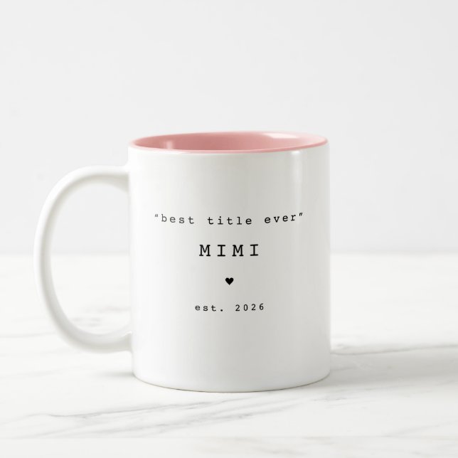 Café Em Dois Tons Melhor Título de Todos os Tempos Caneca Personaliz (Esquerda)