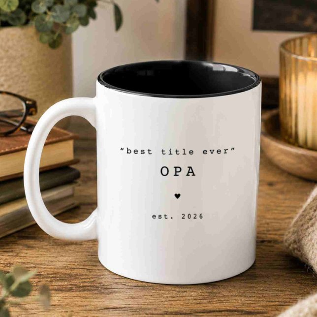 Café Em Dois Tons Melhor Título de Todos os Tempos Caneca Personaliz (Criador carregado)