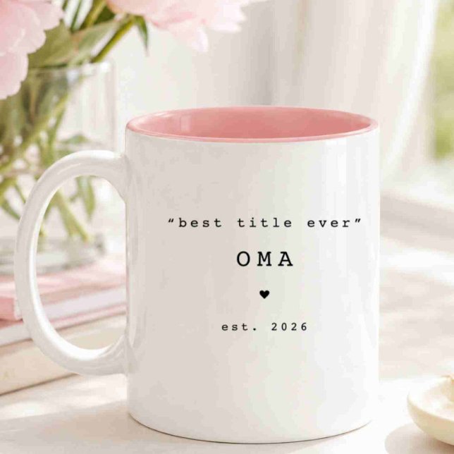 Café Em Dois Tons Melhor Título de Todos os Tempos Caneca Personaliz (Criador carregado)