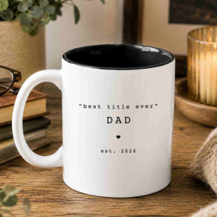 Café Em Dois Tons Melhor Título de Todos os Tempos Papai Caneca Pers