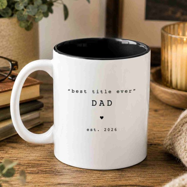 Café Em Dois Tons Melhor Título de Todos os Tempos Papai Caneca Pers (Criador carregado)