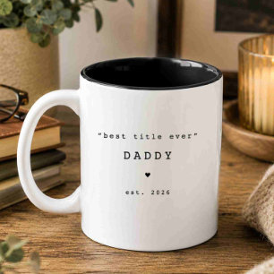 Café Em Dois Tons Melhor Título de Todos os Tempos Papai Caneca Pers