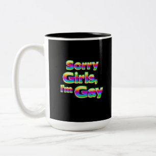 Café Em Dois Tons Meninas pesarosas, caneca do gay do ` m de I