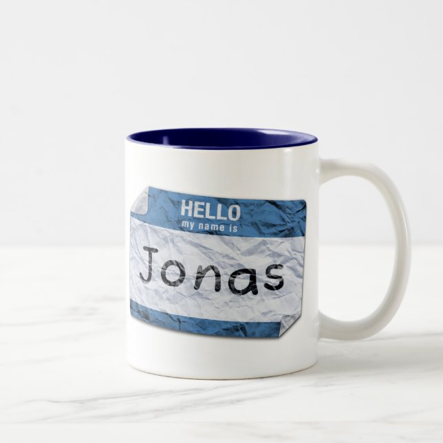 Café Em Dois Tons meu nome é caneca de Jonas (Direita)