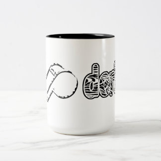 Café Em Dois Tons Mim [assobio] caneca de derby