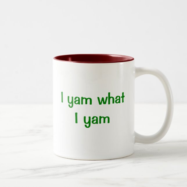 Café Em Dois Tons Mim Yam que caneca do Yam de I (Direita)