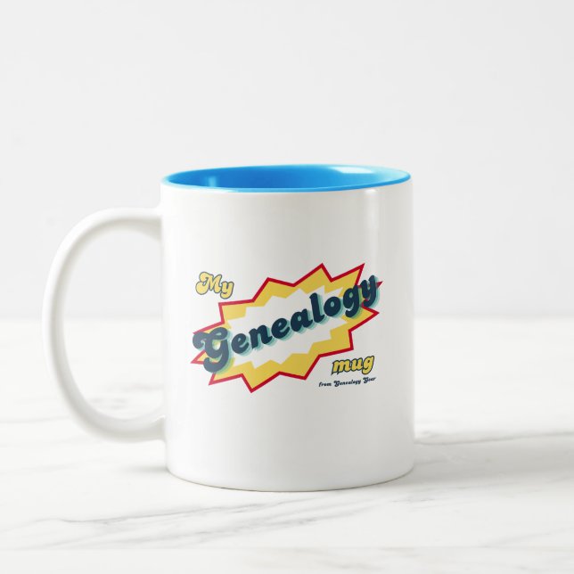 Café Em Dois Tons Minha Caneca de Genealogia (Esquerda)