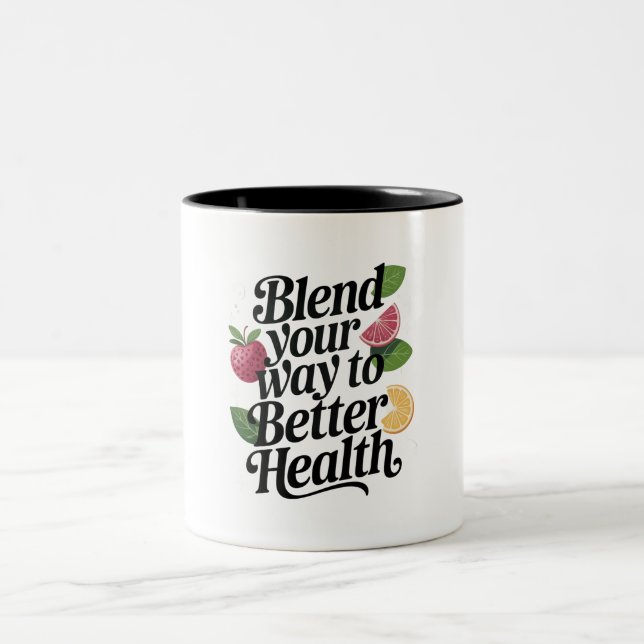 Café Em Dois Tons Misture Seu Caminho para uma Caneca de Saúde Melho (Centro)