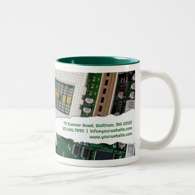 Café Em Dois Tons Modelo de Caneca para Negócios de Reparos de Compu (Direita)