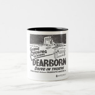 Café Em Dois Tons Movimentação de Dearborn na caneca retro da gran