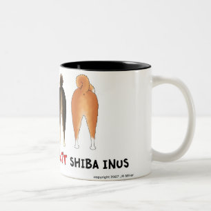 Café Em Dois Tons Nada termina a caneca de Shiba Inus