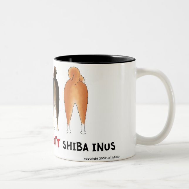 Café Em Dois Tons Nada termina a caneca de Shiba Inus (Direita)
