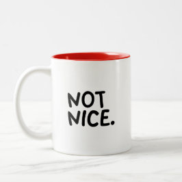 Café Em Dois Tons NÃO É BOA GENTE. Caneca Minimalista de Natal Fofo