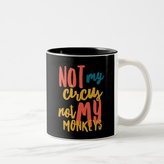 Café Em Dois Tons Não é minha caneca preta de 11 oz (Direita)