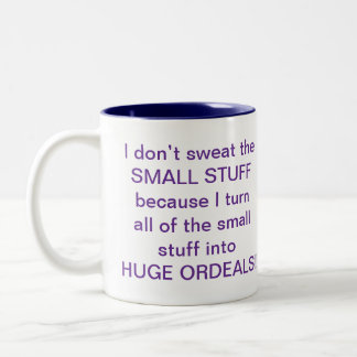 Café Em Dois Tons Não sue a caneca de coisas pequenas - excelente pa