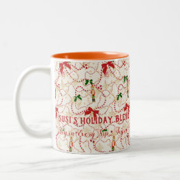 Café Em Dois Tons Nome Doce de Natal Doce Caneca de Natal Caprichoso