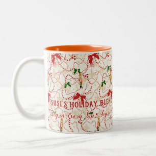Café Em Dois Tons Nome Doce de Natal Doce Caneca de Natal Caprichoso