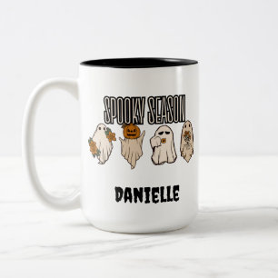 Café Em Dois Tons Nome personalizado caneca macabra, caneca de Hallo