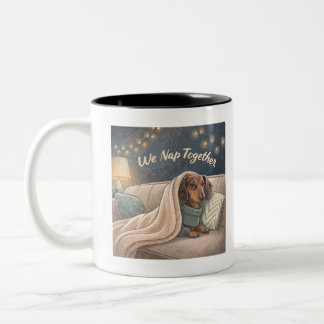 Café Em Dois Tons Nós Dormimos Juntos – Caneca de Dachshund Aconcheg
