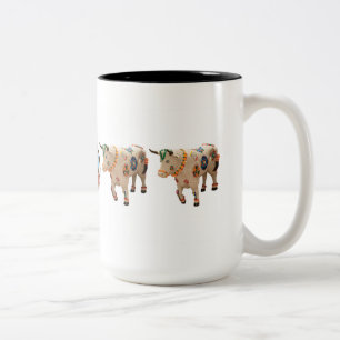 Café Em Dois Tons O "boi cobre" a caneca de 15 onças