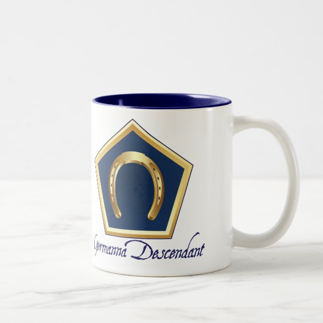 Café Em Dois Tons O descendente de Germanna Dois-Tonificou a caneca (Direita)