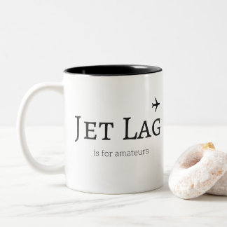 Café Em Dois Tons o jet lag é para amadores caneca de 325 ml