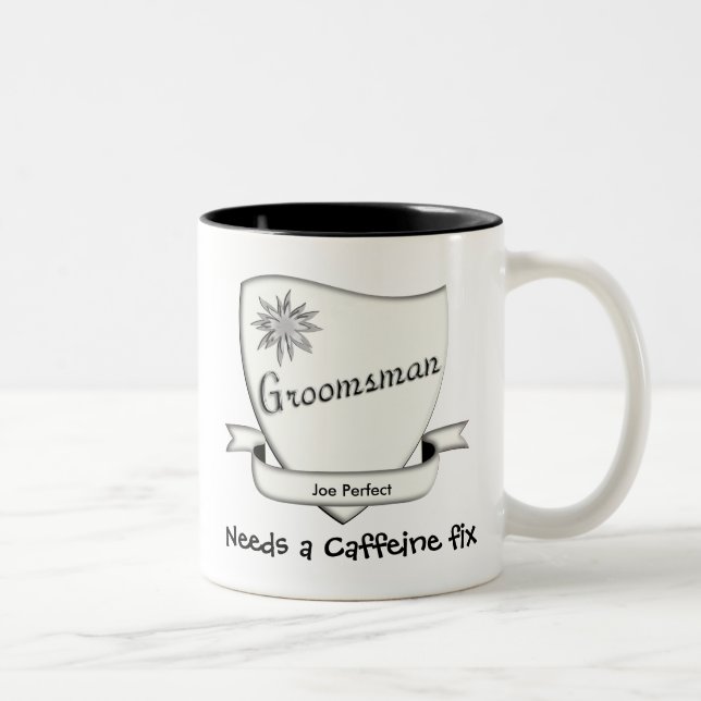 Café Em Dois Tons O padrinho de casamento precisa de sua caneca de c (Direita)