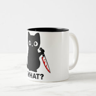 Café Em Dois Tons "O Que Você Disse? — Caneca de Gato Bravo"